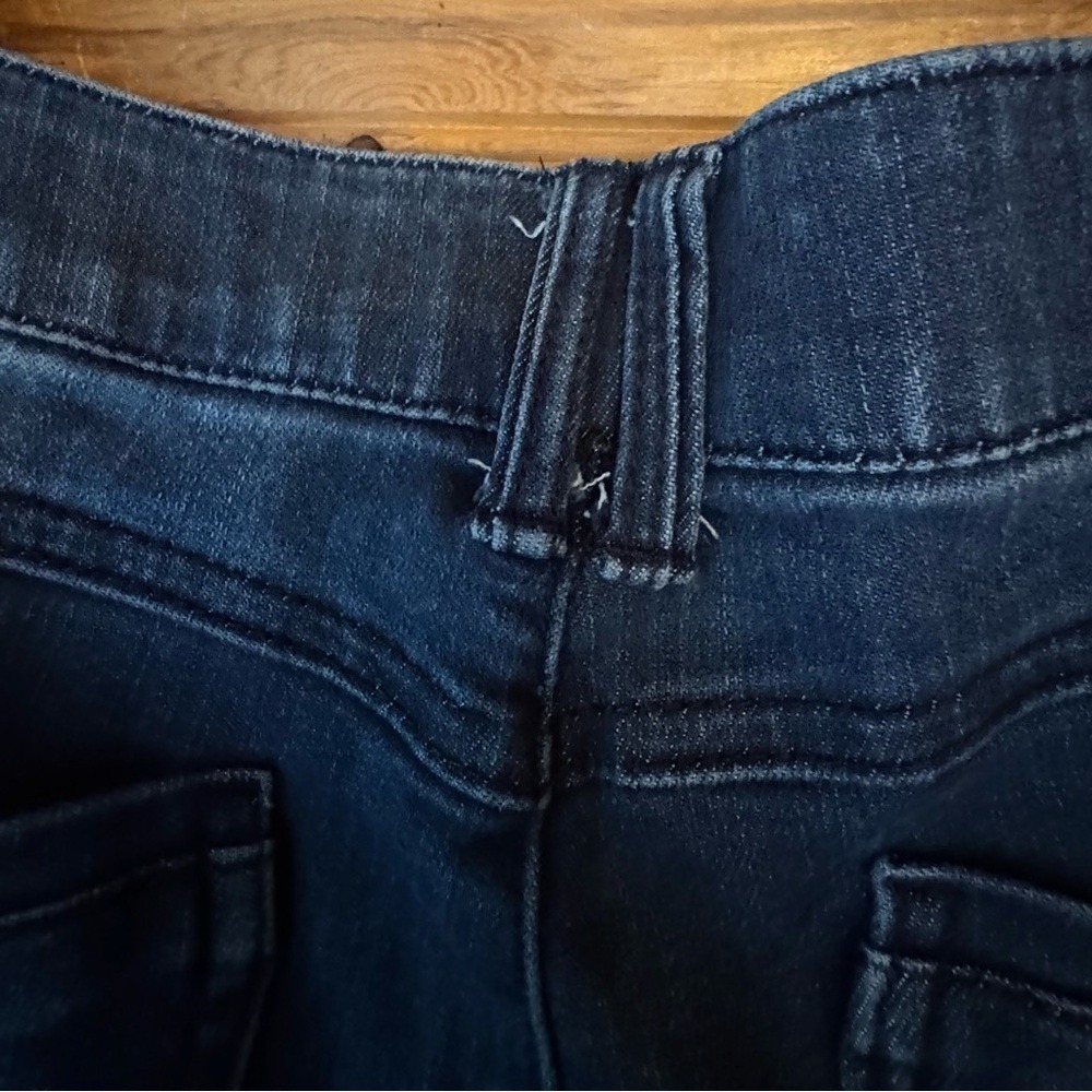 Democracy "Ab"solution Flare Jeans Dark Blue Women's Size 12 Flattering Denim - Picture 5 of 7